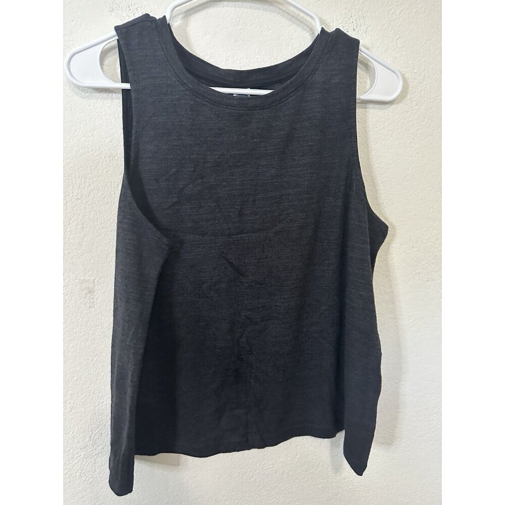 Old Navy Dark Gray Textured Tank Top Size Large Tall